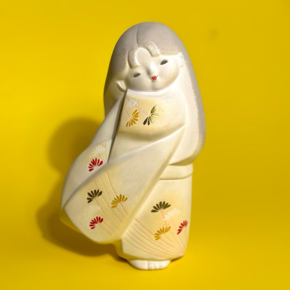 Vintage Hakata Doll, Japan, Geisha, Ceramic Figurine